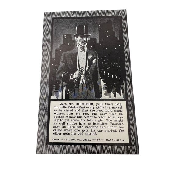 Set Of 5 Vintage 1941 Blind Date Arcade Cards Exhibit Supply Co. Chicago Humor - Picture 5 of 7